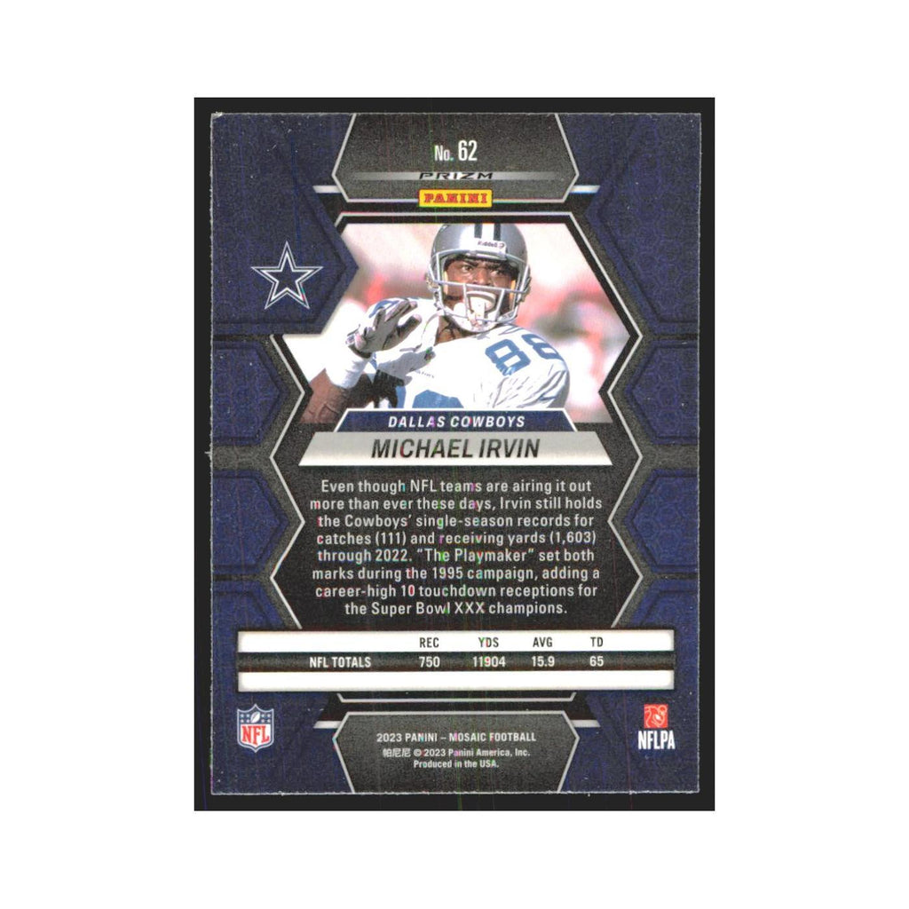 2023 Panini Mosaic Green Michael Irvin Cowboys #62