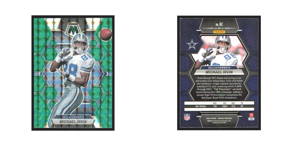2023 Panini Mosaic Green Michael Irvin Cowboys #62