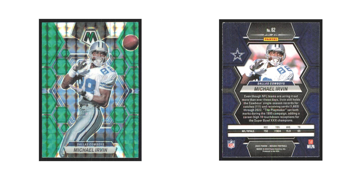 2023 Panini Mosaic Green Michael Irvin Cowboys #62