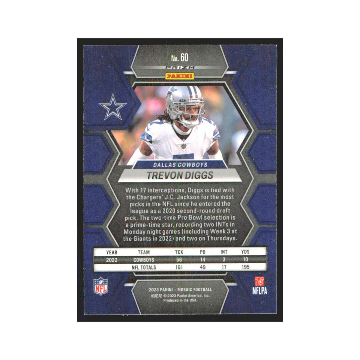 2023 Panini Mosaic Silver Trevon Diggs Cowboys #60