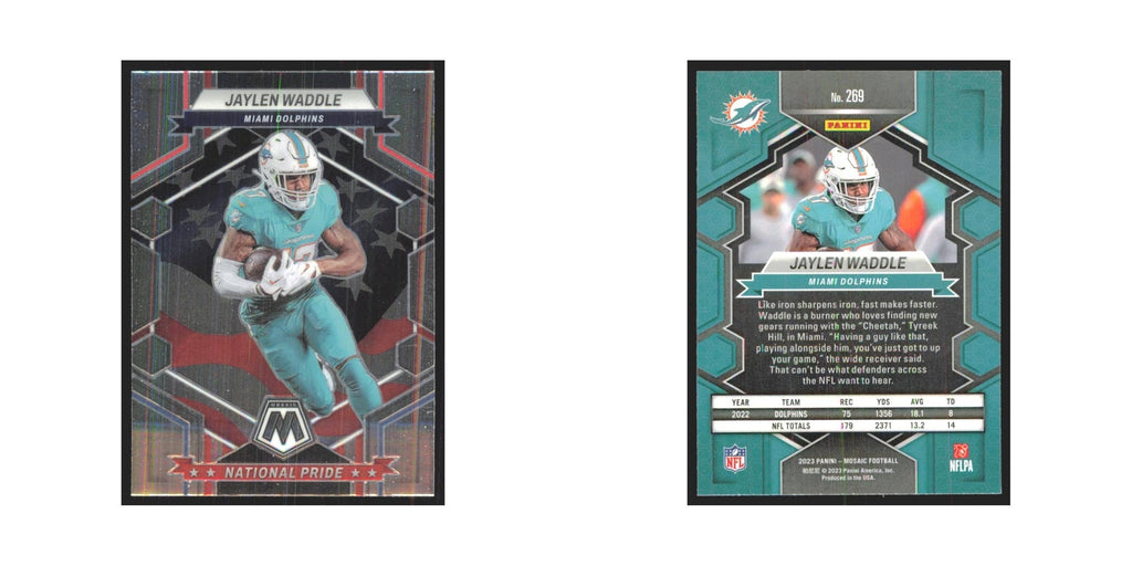 2023 Panini Mosaic National Pride Jaylen Waddle Dolphins #269