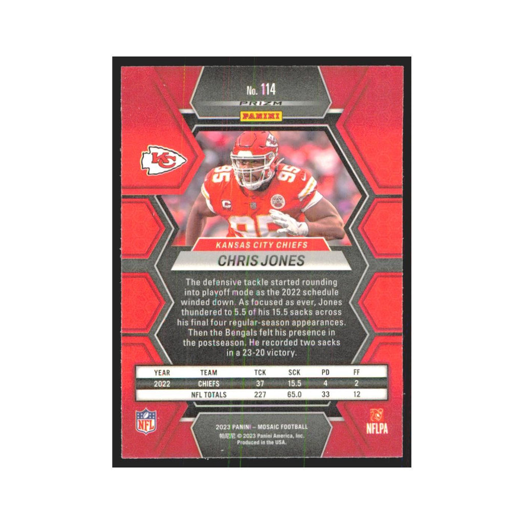 2023 Panini Mosaic Silver Chris Jones Chiefs #114