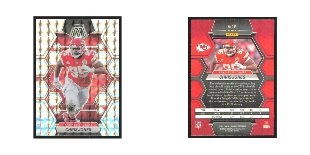 2023 Panini Mosaic Silver Chris Jones Chiefs #114