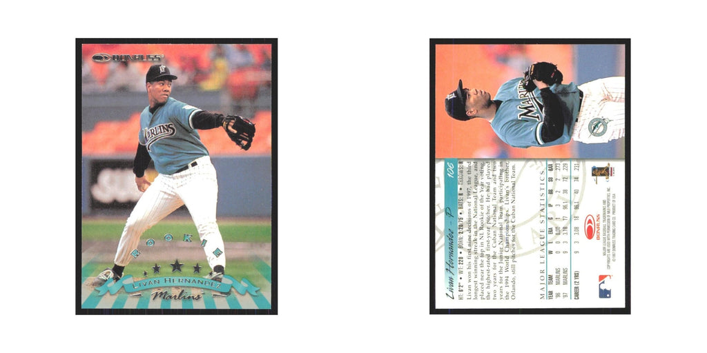1998 Donruss Livan Hernandez RC Florida Marlins #106
