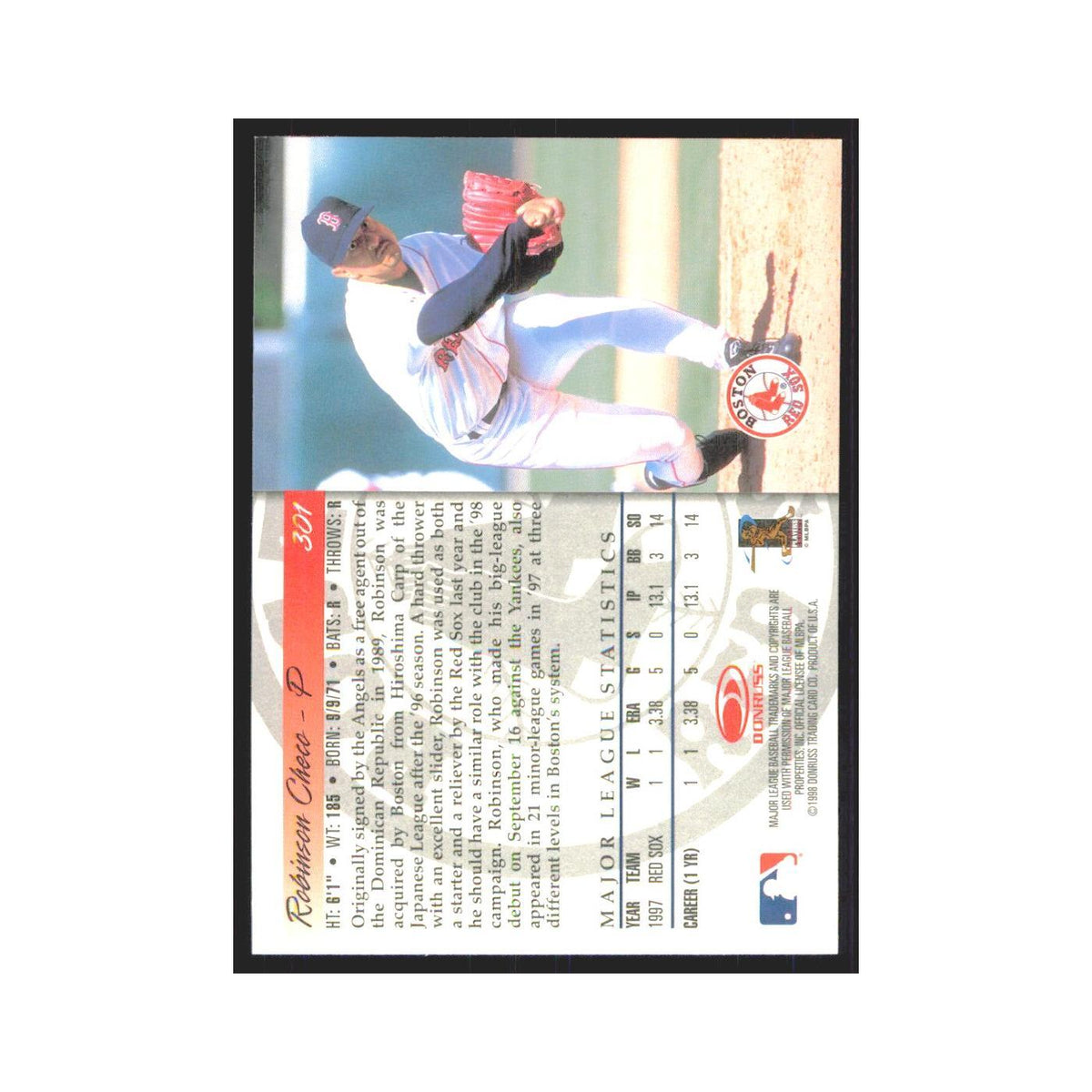 1998 Donruss Robinson Checo RC Red Sox #301