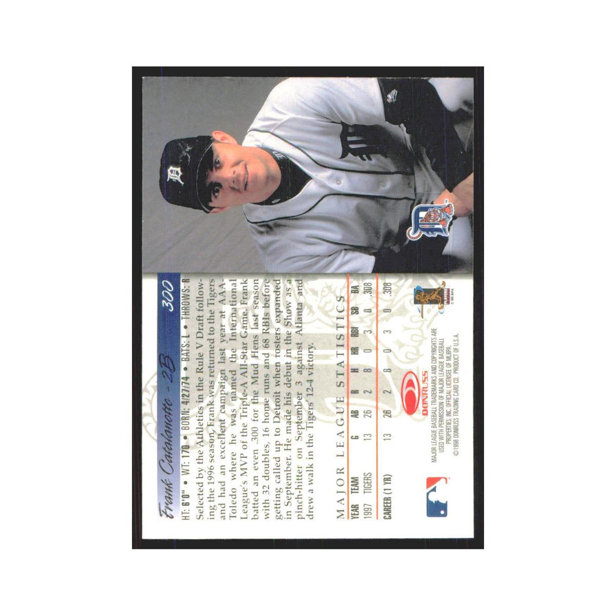 1998 Donruss Frank Catalanotto RC Tigers #300