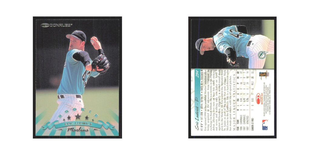 1998 Donruss Eric Ludwick RC Florida Marlins #294