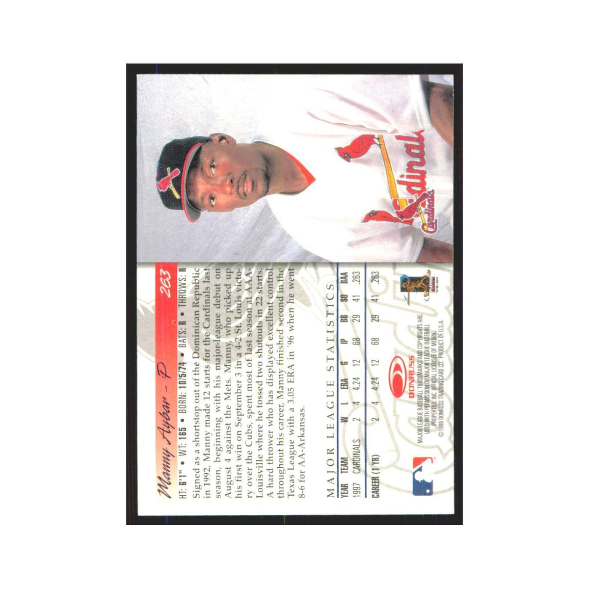 1998 Donruss Manny Aybar RC Cardinals #263