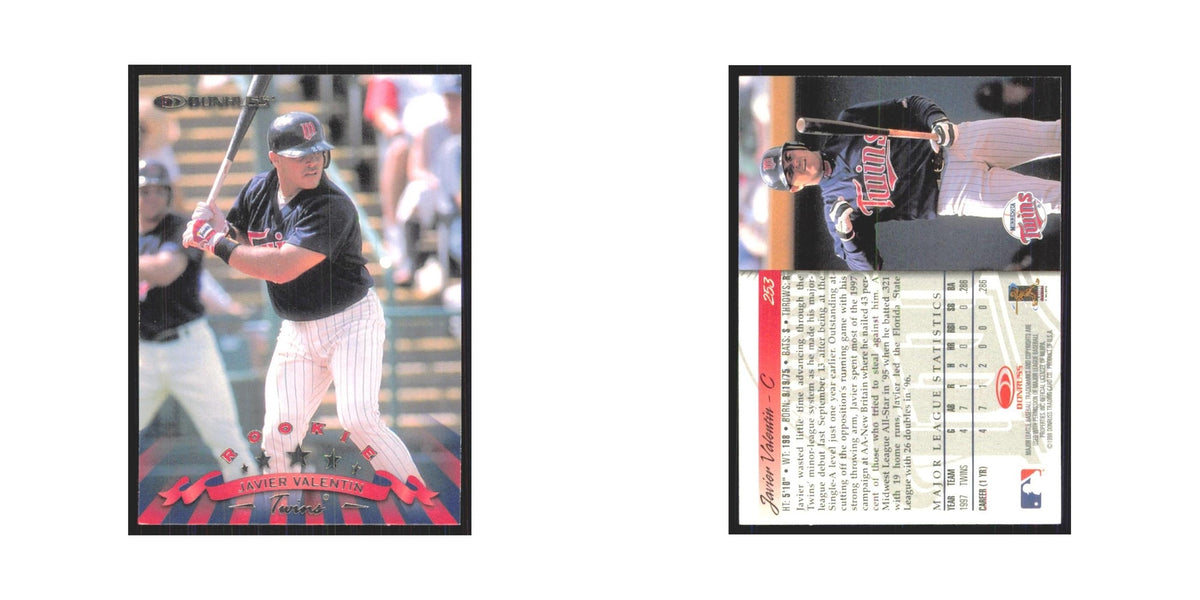 1998 Donruss Javier Valentin RC Twins #253