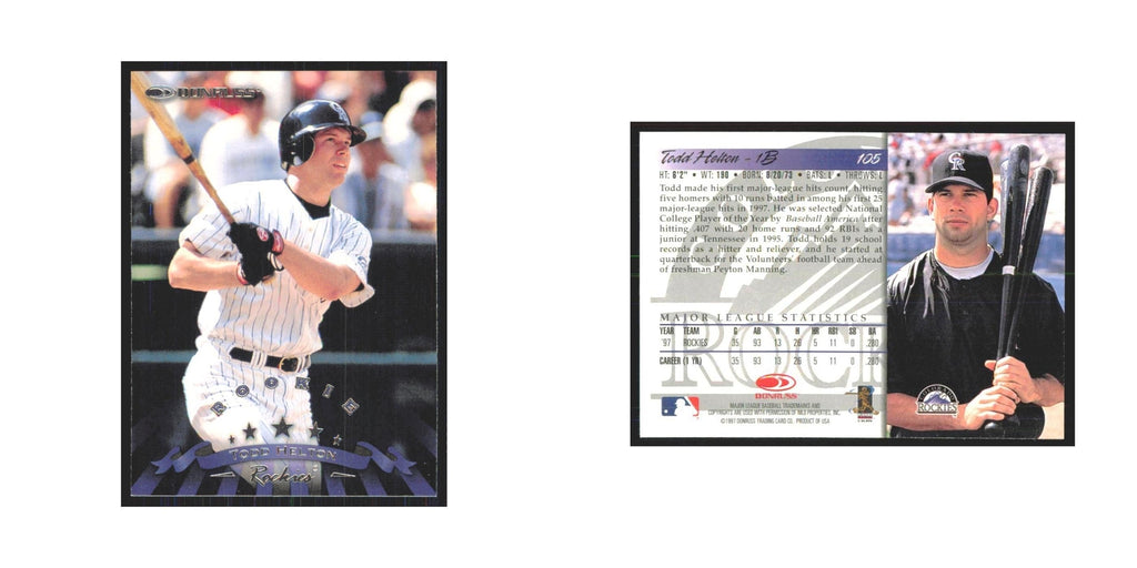 1998 Donruss Todd Helton RC Rockies #105