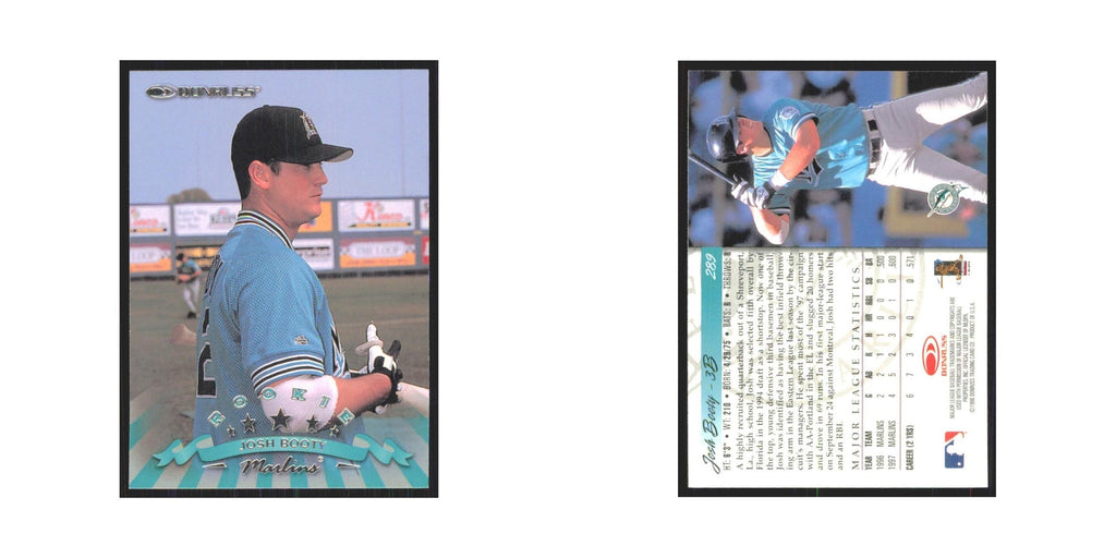 1998 Donruss Josh Booty RC Florida Marlins #289