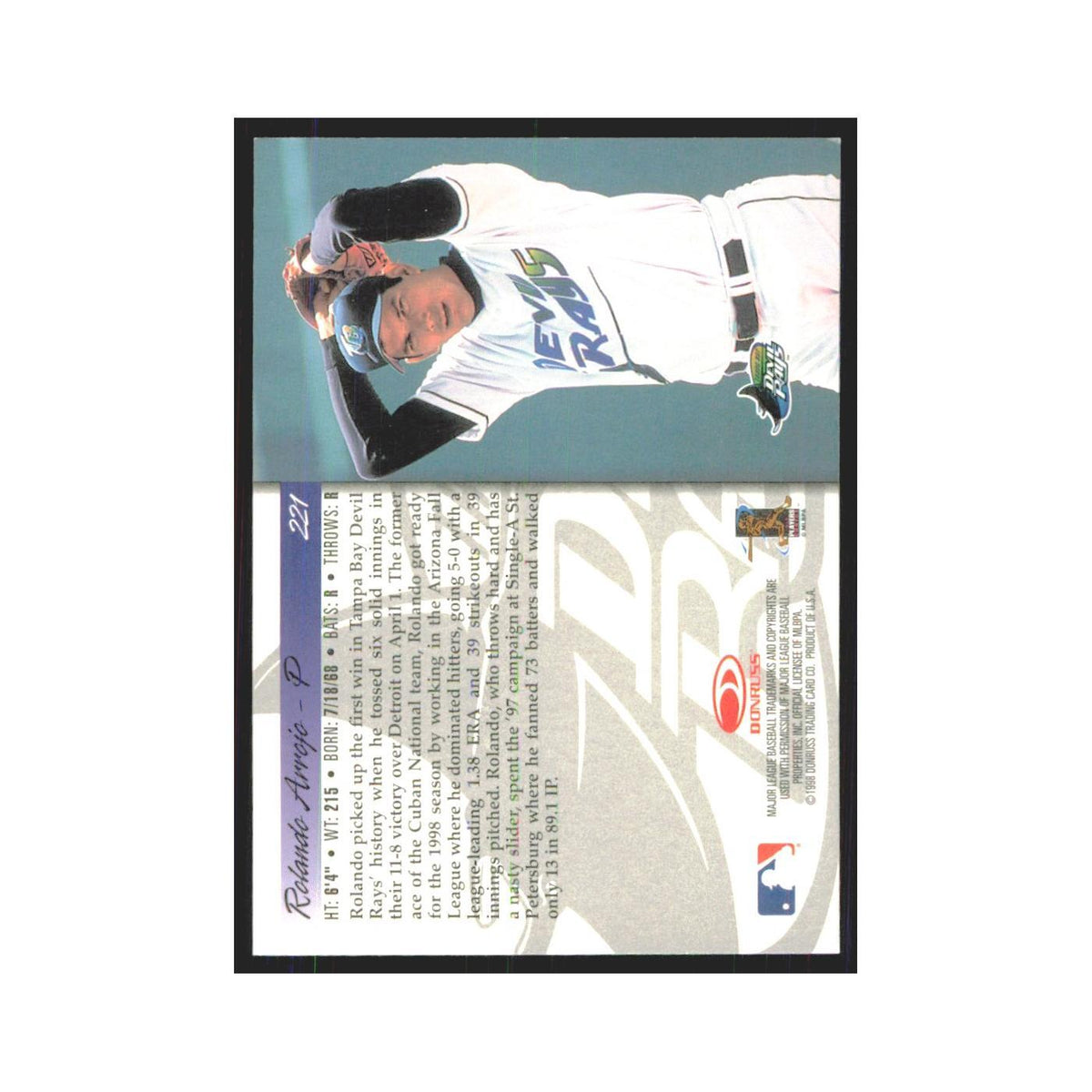 1998 Donruss Rolando Arrojo RC Rays #221