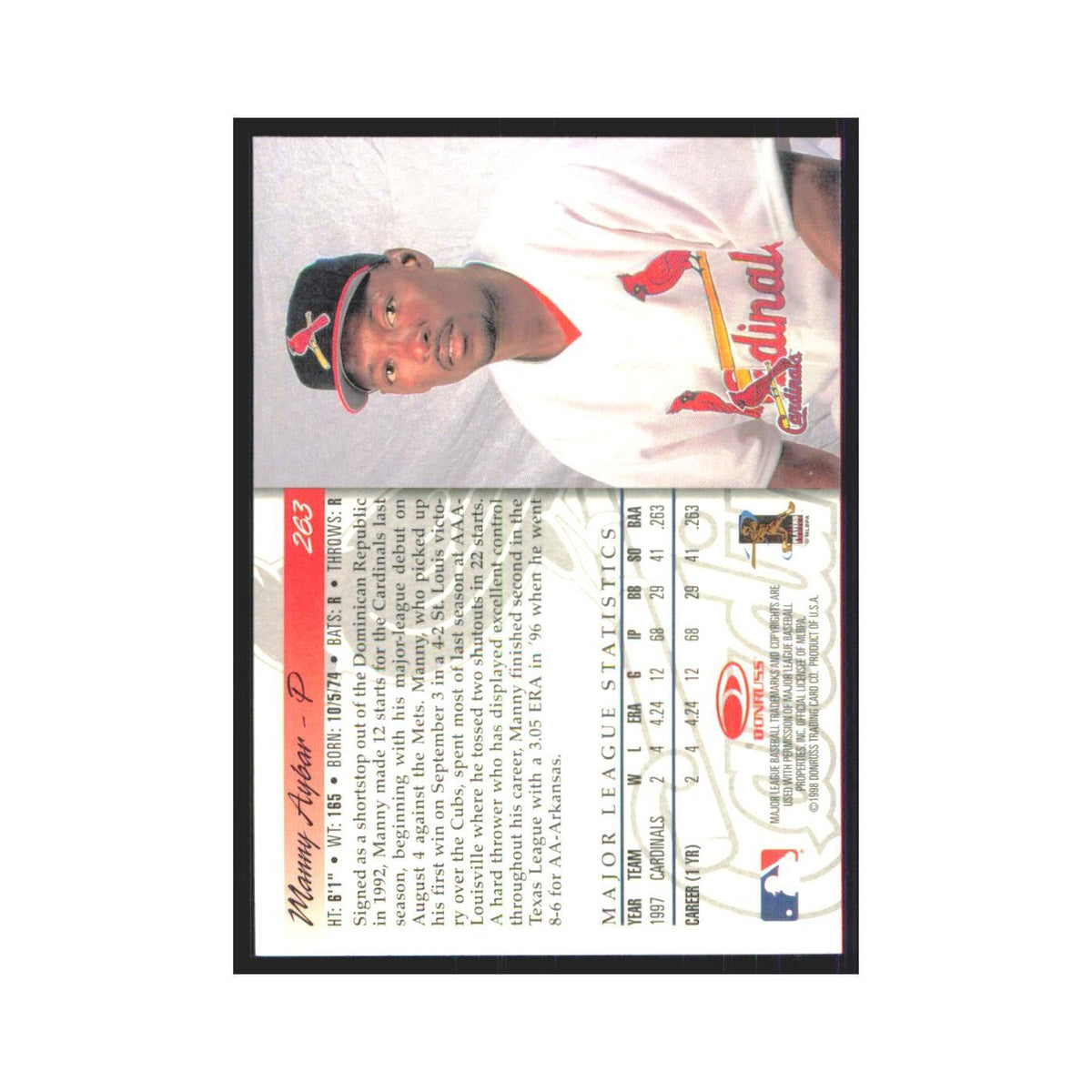 1998 Donruss Manny Aybar RC Cardinals #263