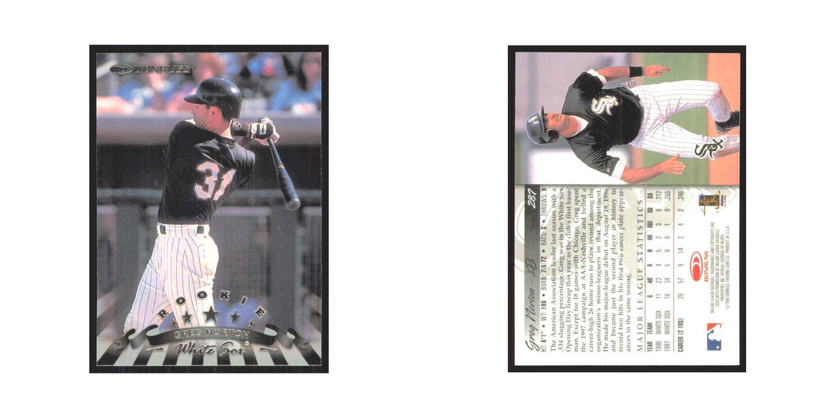 1998 Donruss Greg Norton RC White Sox #287