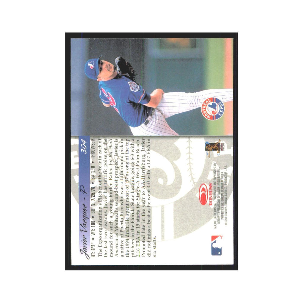 1998 Donruss Javier Vazquez RC Montreal Expos #304
