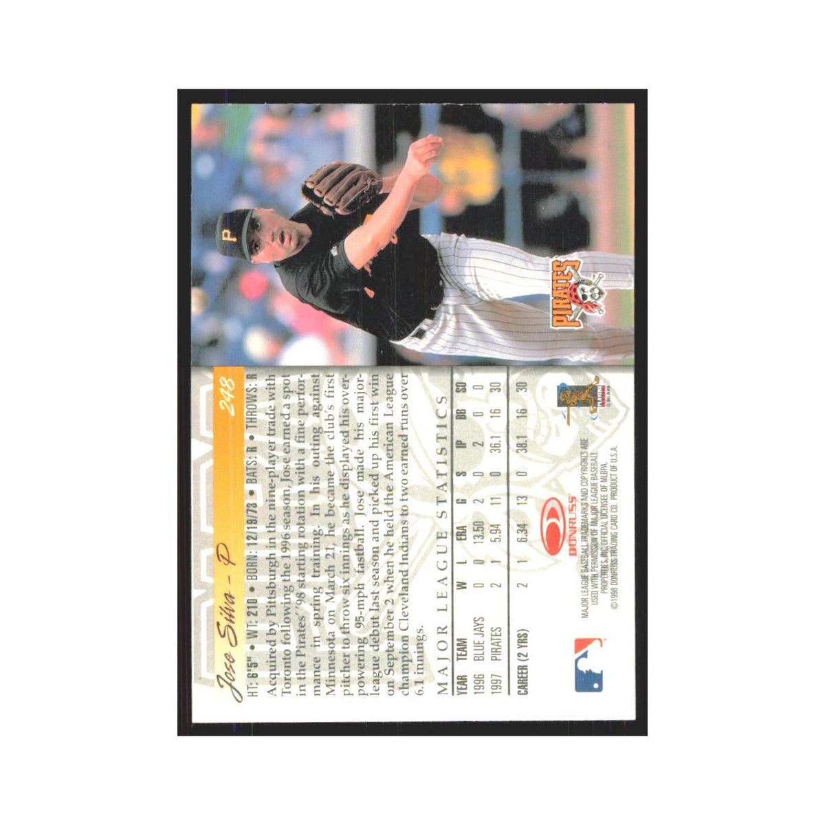 1998 Donruss Jose Silva RC Pirates #248
