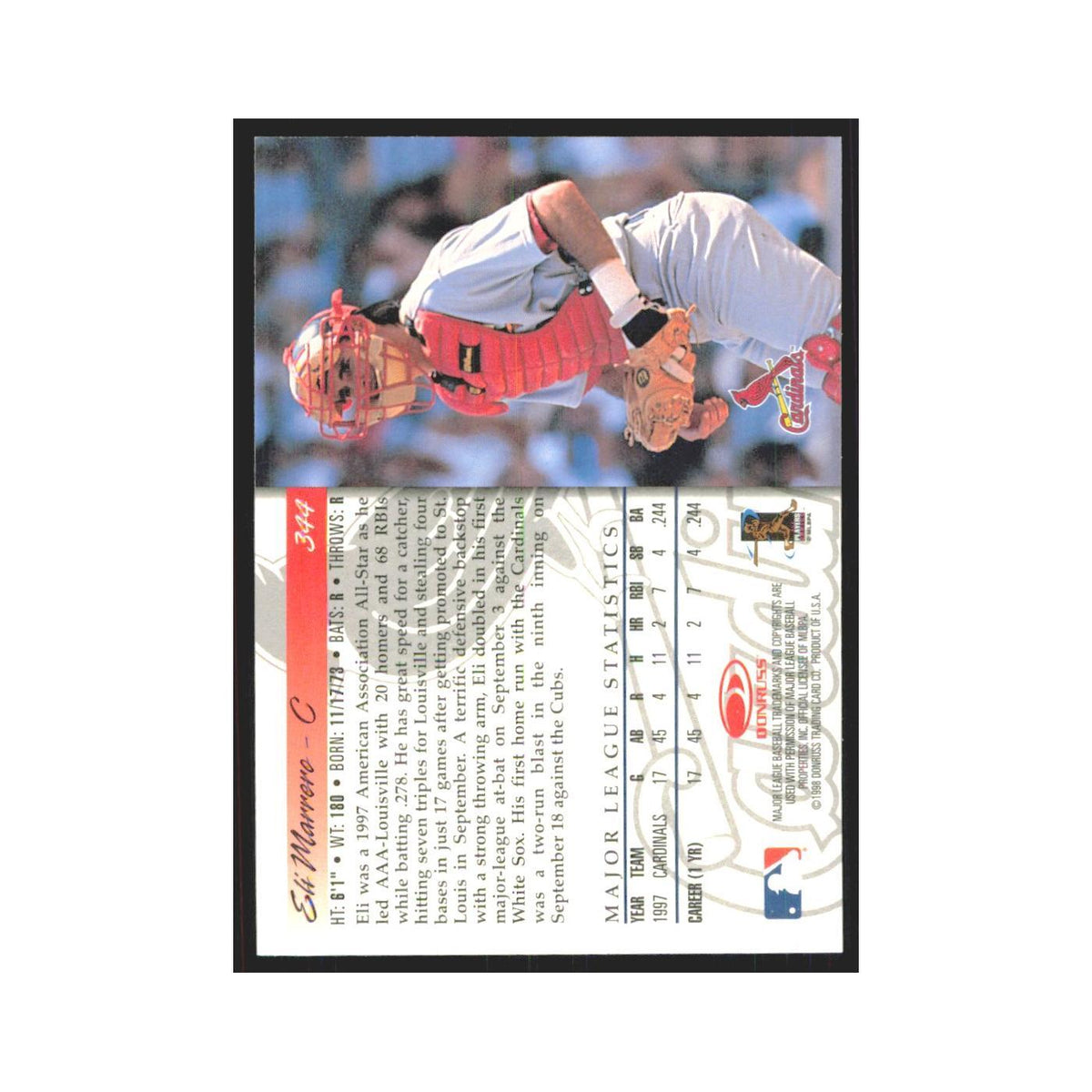 1998 Donruss Eli Marrero RC Cardinals #344