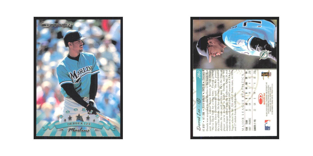 1998 Donruss Derrek Lee RC Florida Marlins #280