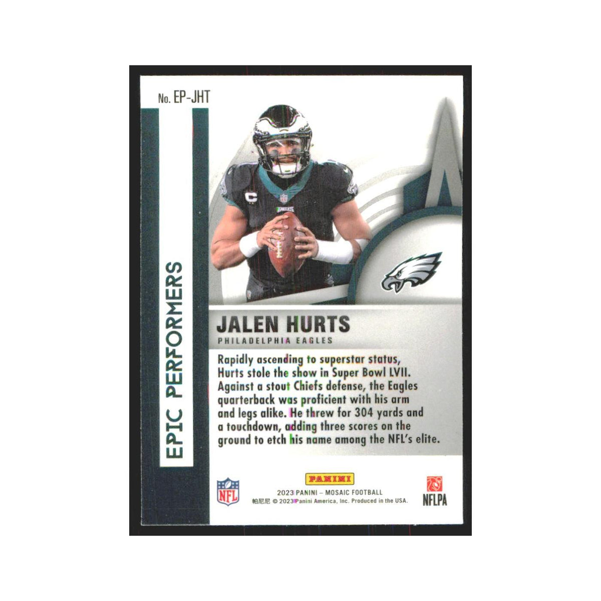 2023 Panini Mosaic Jalen Hurts Eagles #EP-JHT