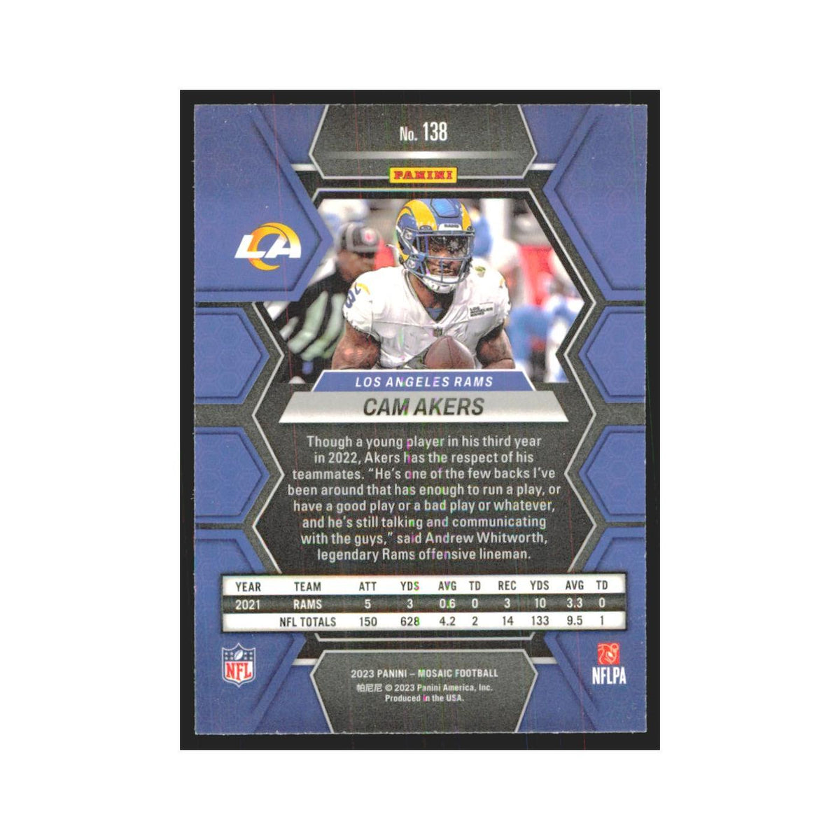 2023 Panini Mosaic Cam Akers Rams #138