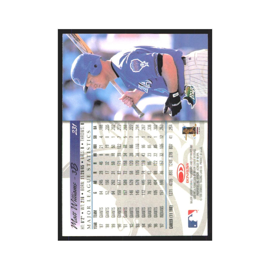 1998 Donruss Matt Williams Diamondbacks #231