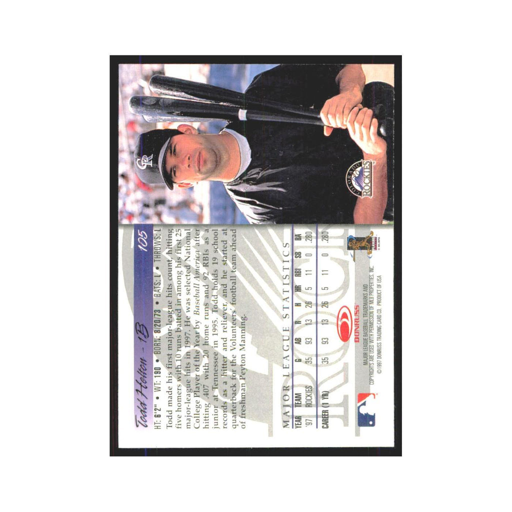 1998 Donruss Todd Helton RC Rockies #105