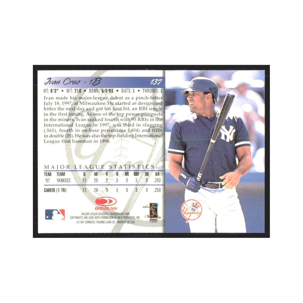 1998 Donruss Ivan Cruz Yankees #137