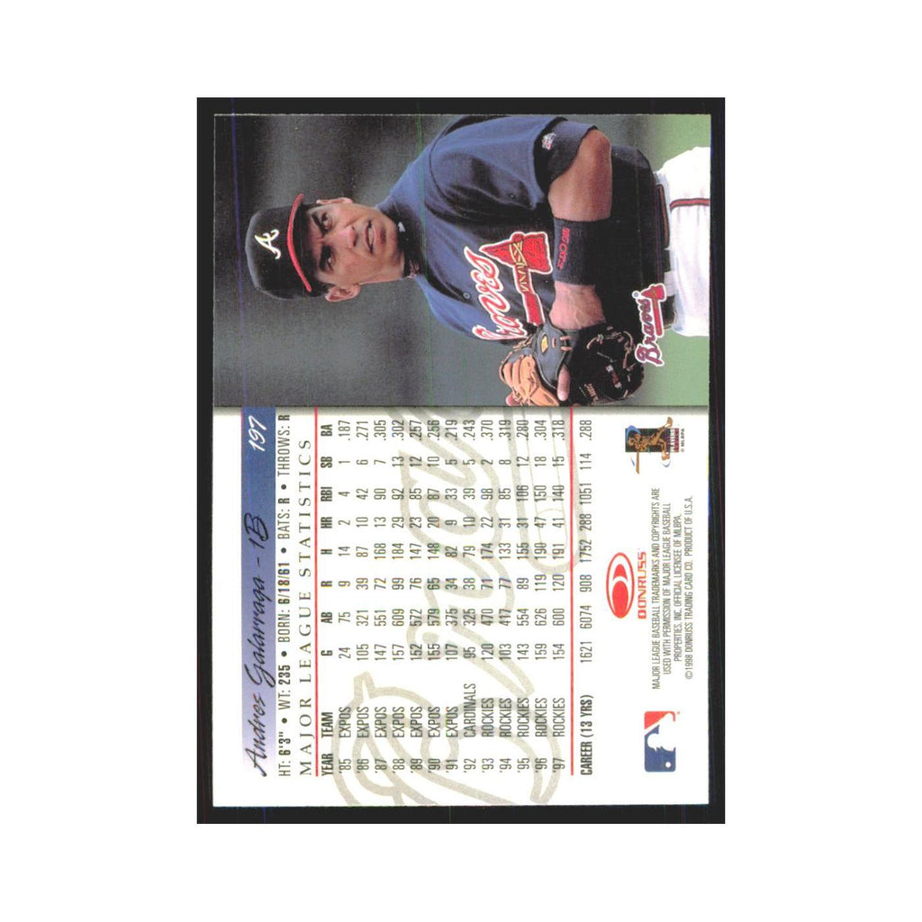 1998 Donruss Andres Galarraga Braves #197