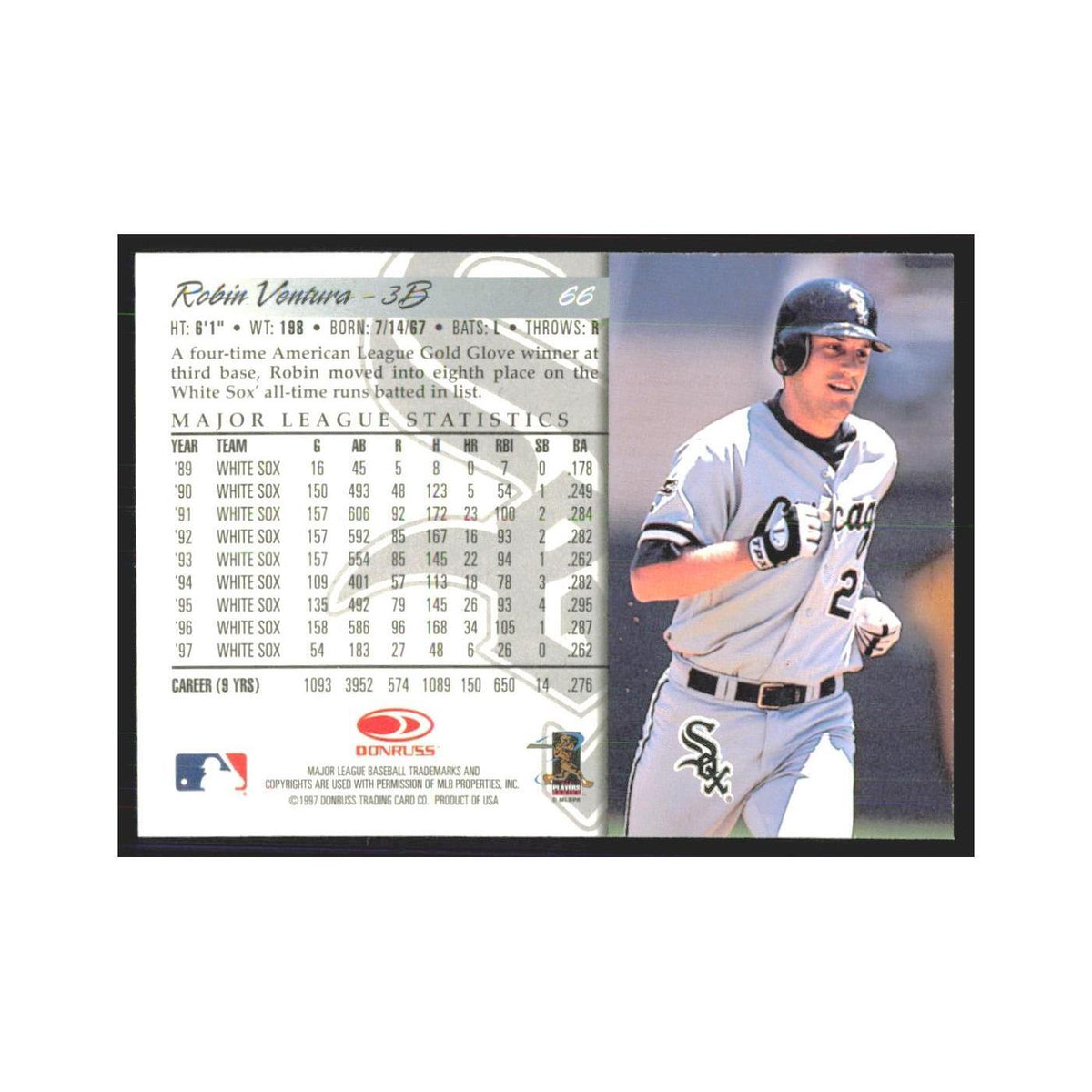 1998 Donruss Robin Ventura White Sox #66