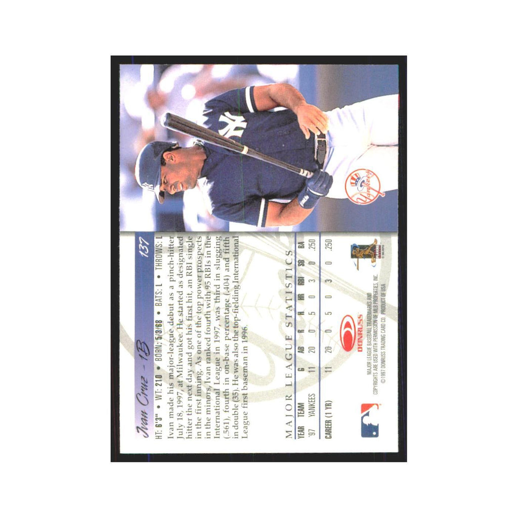 1998 Donruss Ivan Cruz Yankees #137