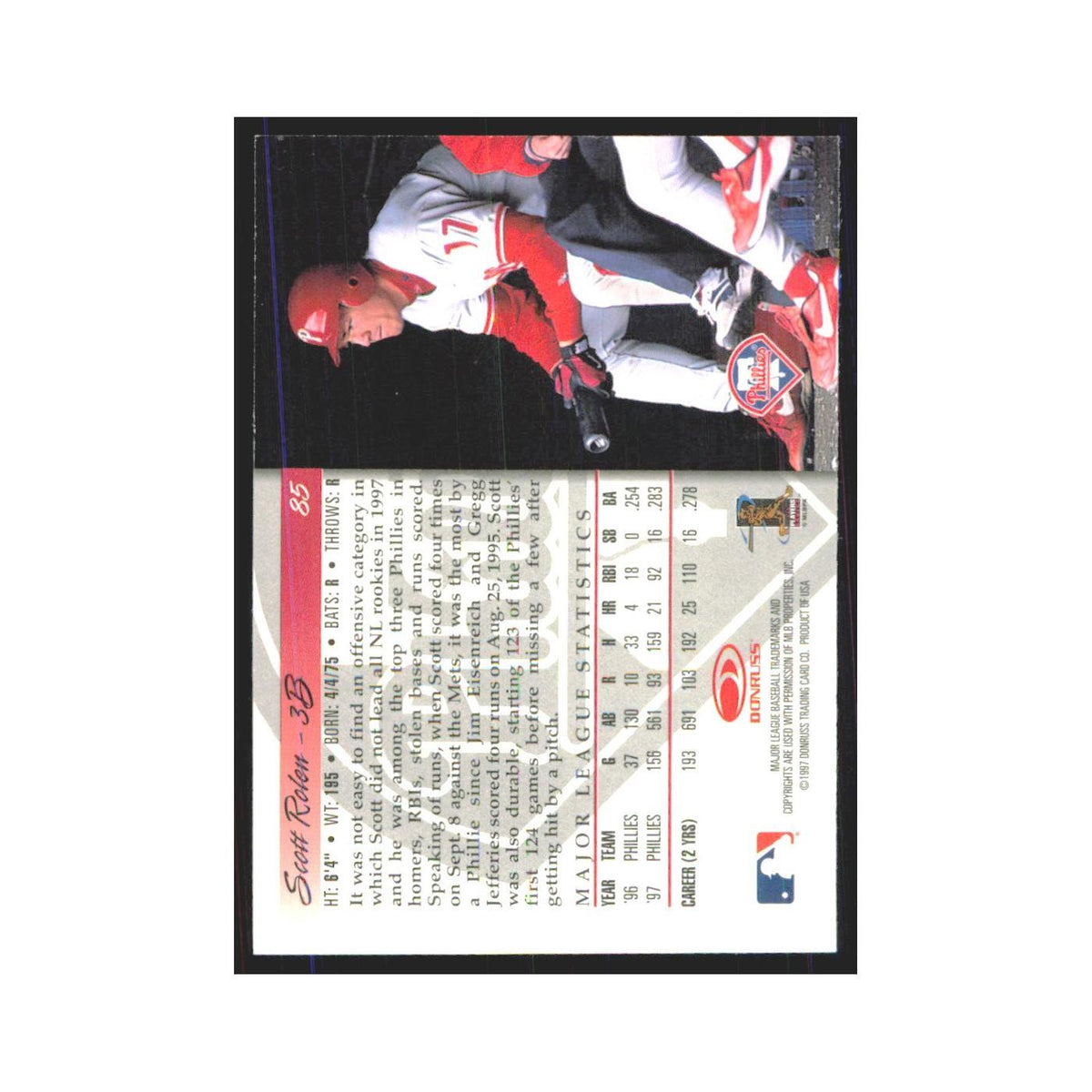 1998 Donruss Scott Rolen Phillies #85
