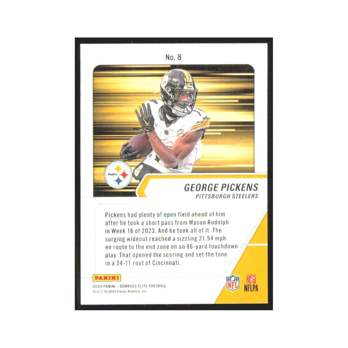 2024 Donruss Elite George Pickens Steelers #8