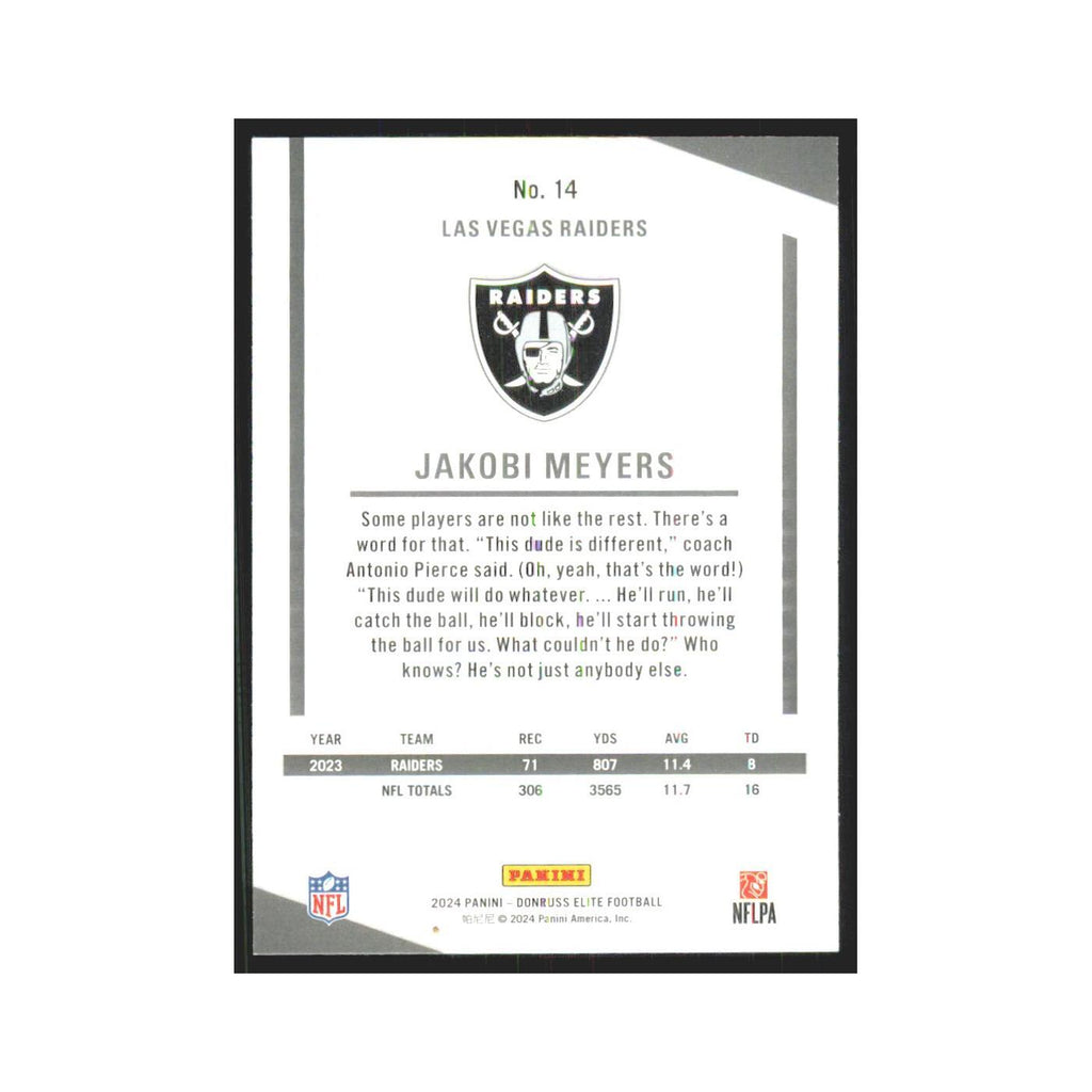 2024 Donruss Elite Jakobi Meyers Raiders #14