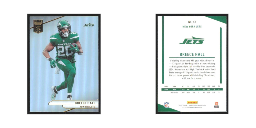2024 Donruss Elite Breece Hall Jets #43