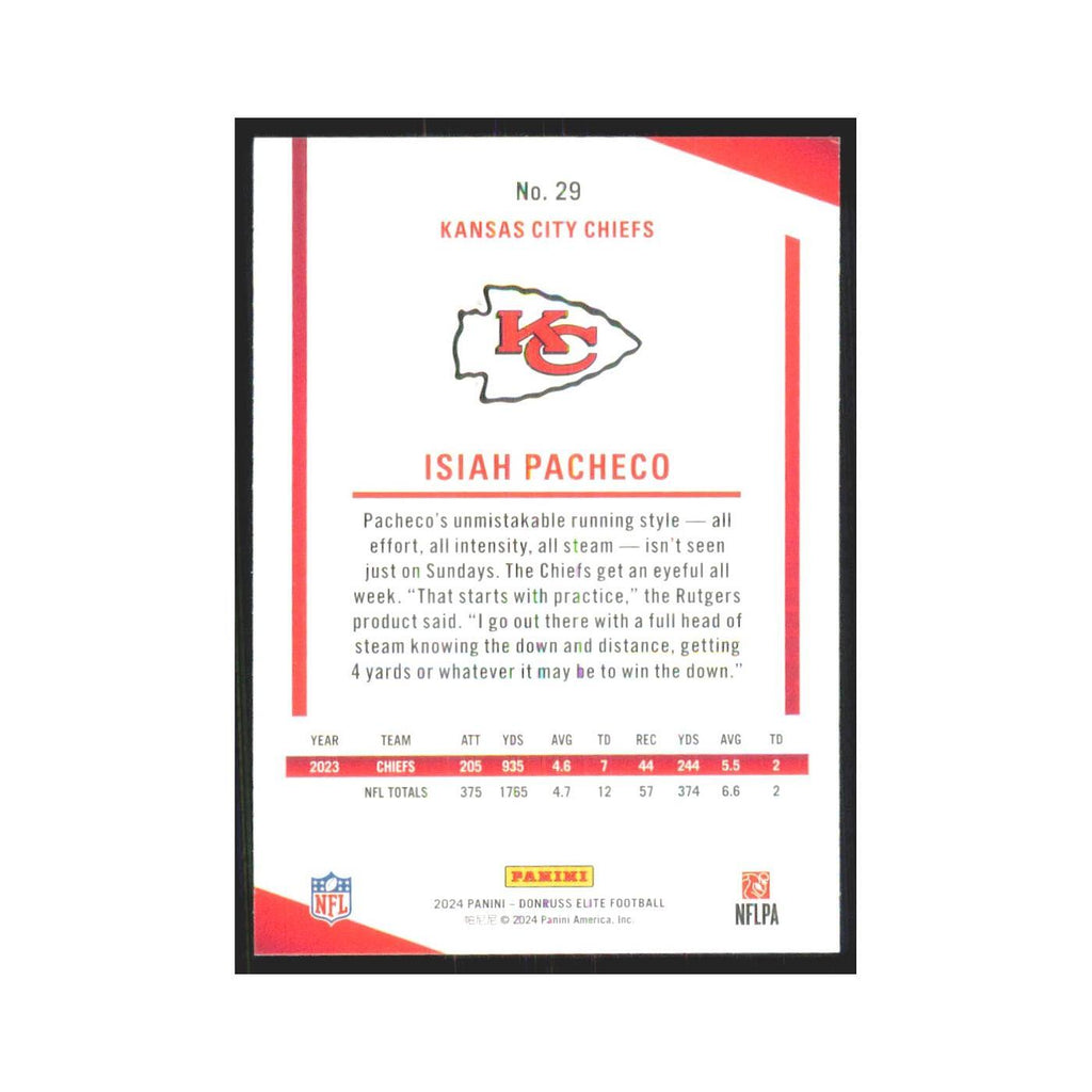 2024 Donruss Elite Isiah Pacheco Chiefs #29