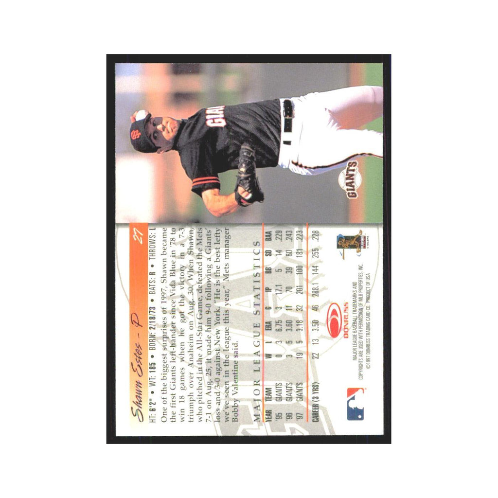 1998 Donruss Shawn Estes Giants #27