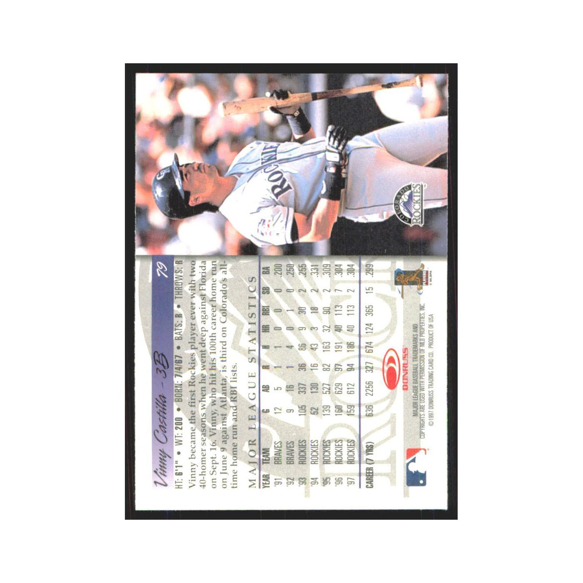 1998 Donruss Vinny Castilla Rockies #79