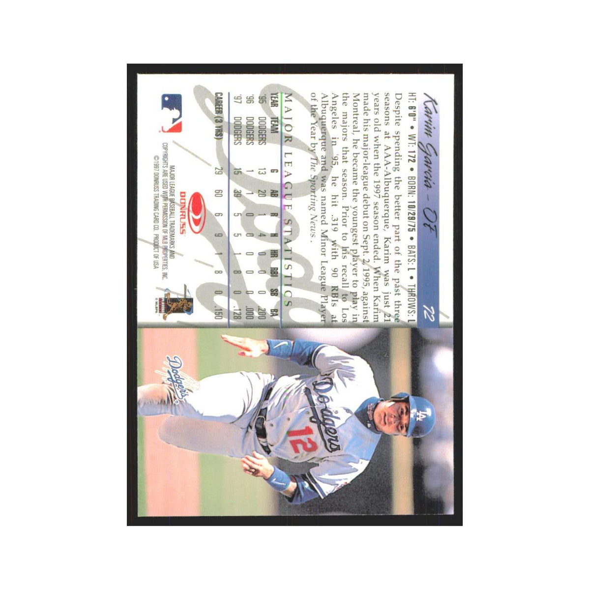 1998 Donruss Karim Garcia Dodgers #72