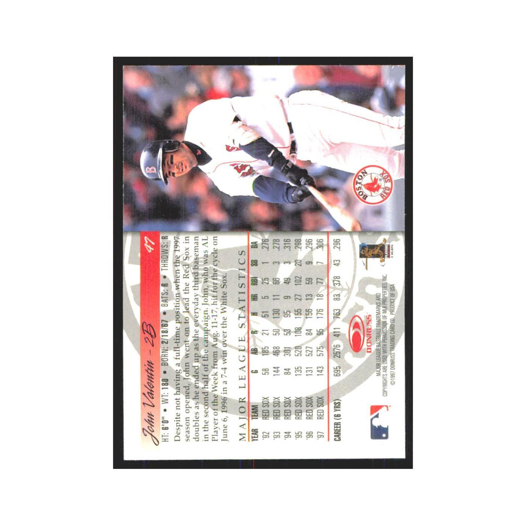 1998 Donruss John Valentin Red Sox #47