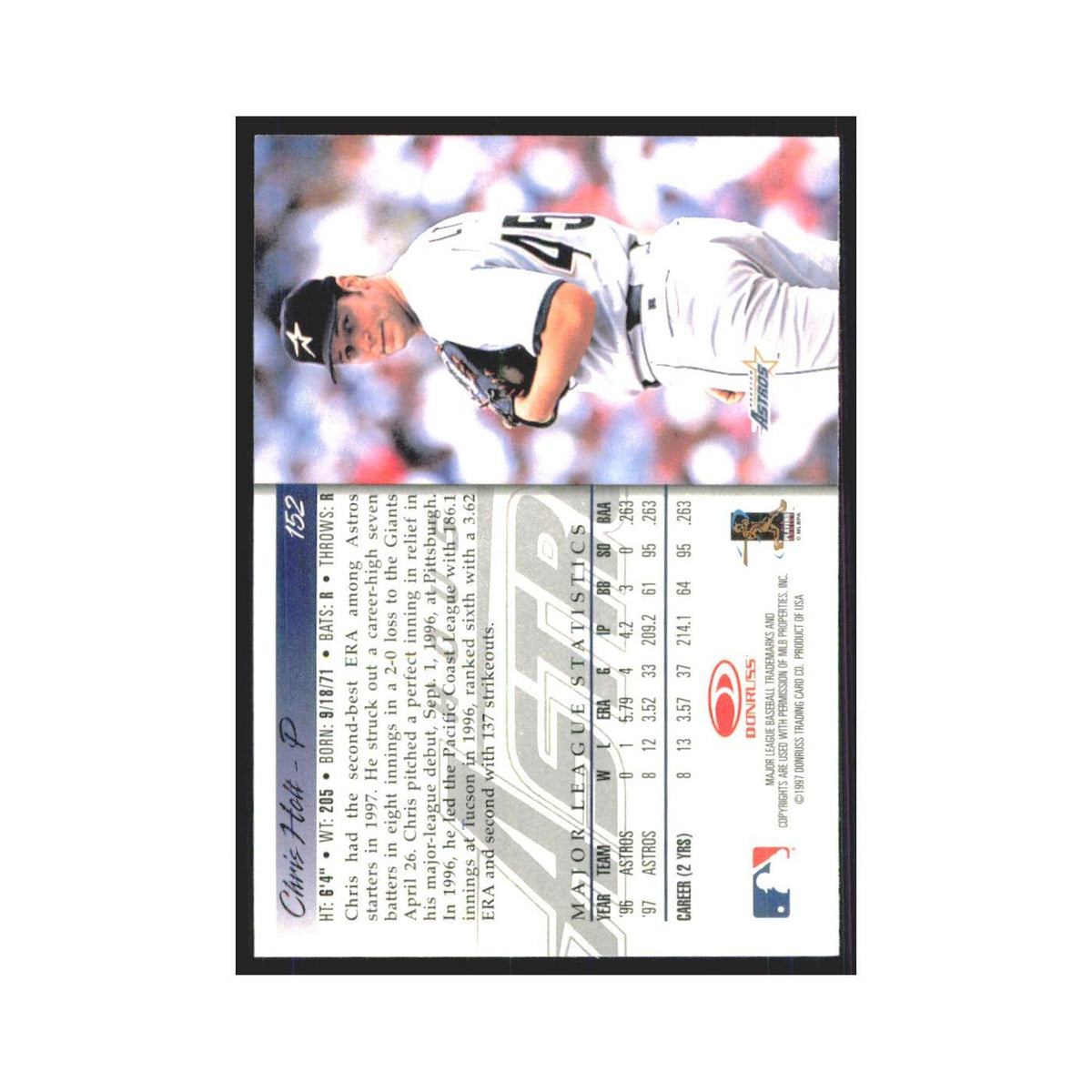 1998 Donruss Chris Holt Astros #152