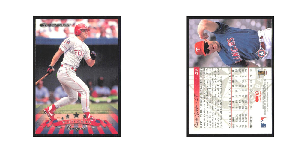 1998 Donruss Rusty Greer Rangers #124