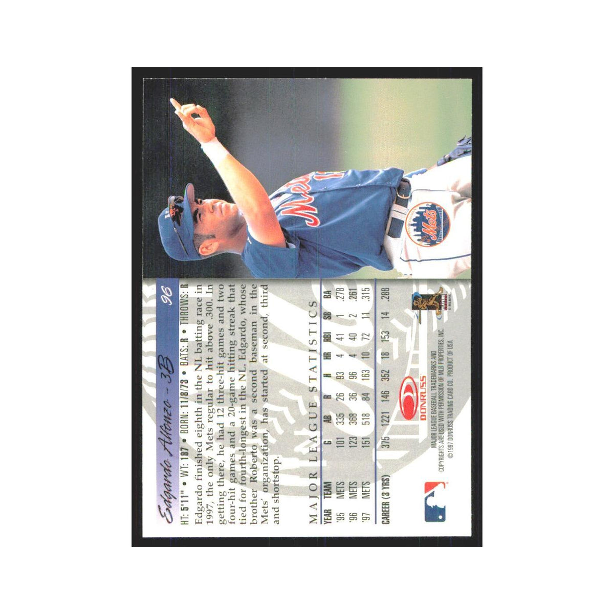 1998 Donruss Edgardo Alfonzo Mets #96