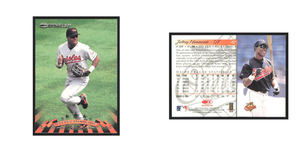 1998 Donruss Jeffrey Hammonds Orioles #42