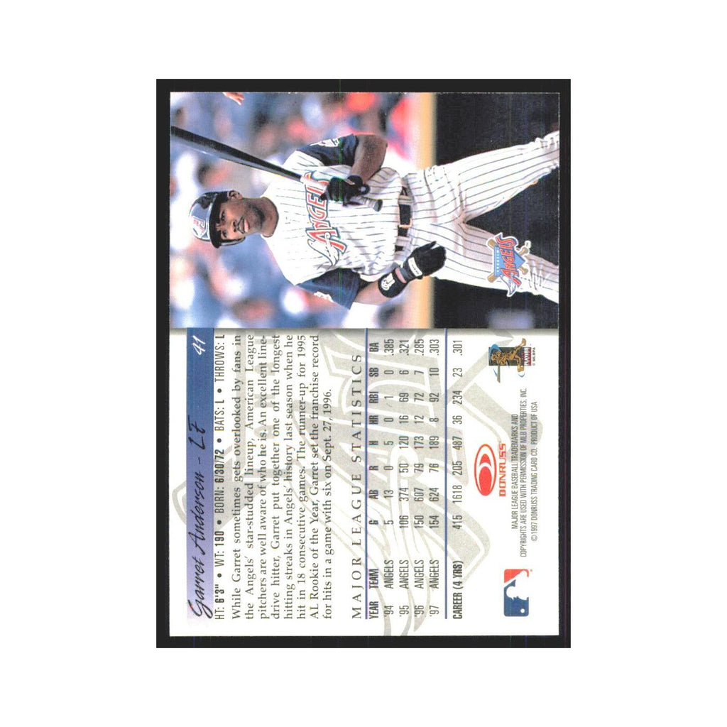 1998 Donruss Garret Anderson Angels #41