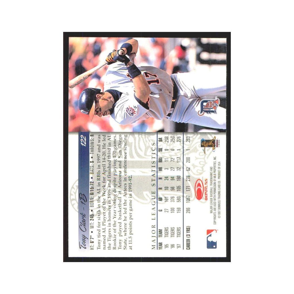 1998 Donruss Tony Clark Tigers #122