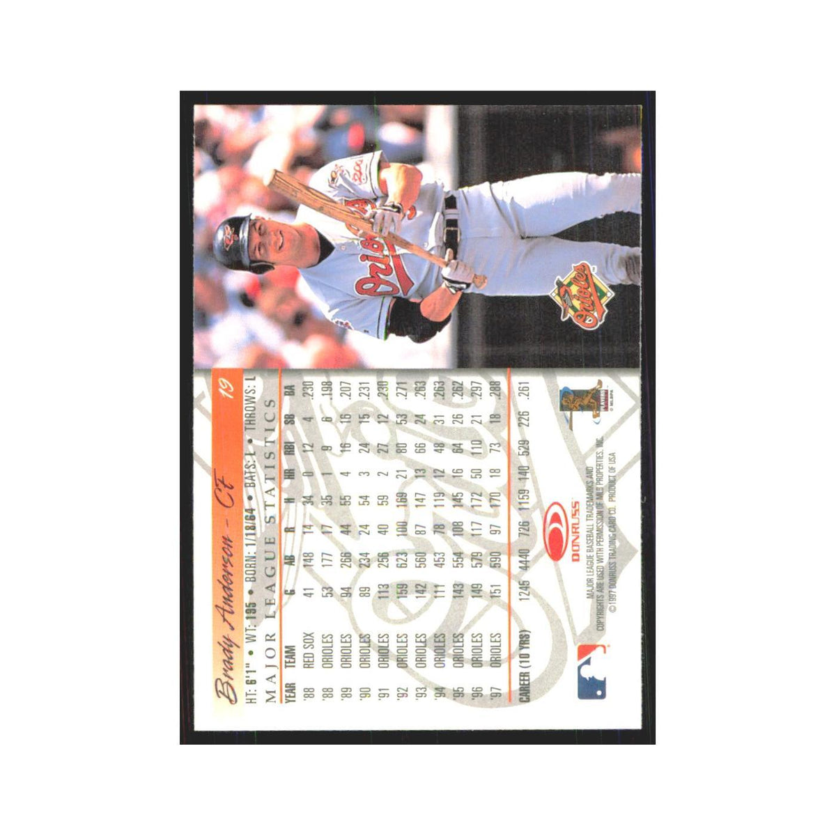 1998 Donruss Brady Anderson Orioles #19