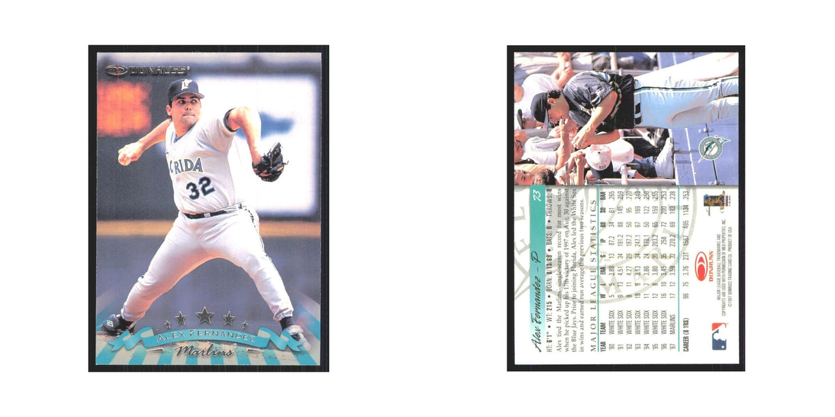 1998 Donruss Alex Fernandez Florida Marlins #73