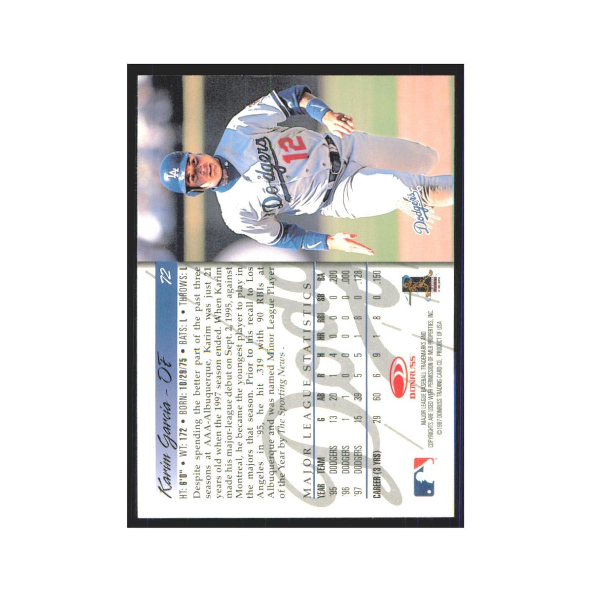 1998 Donruss Karim Garcia Dodgers #12
