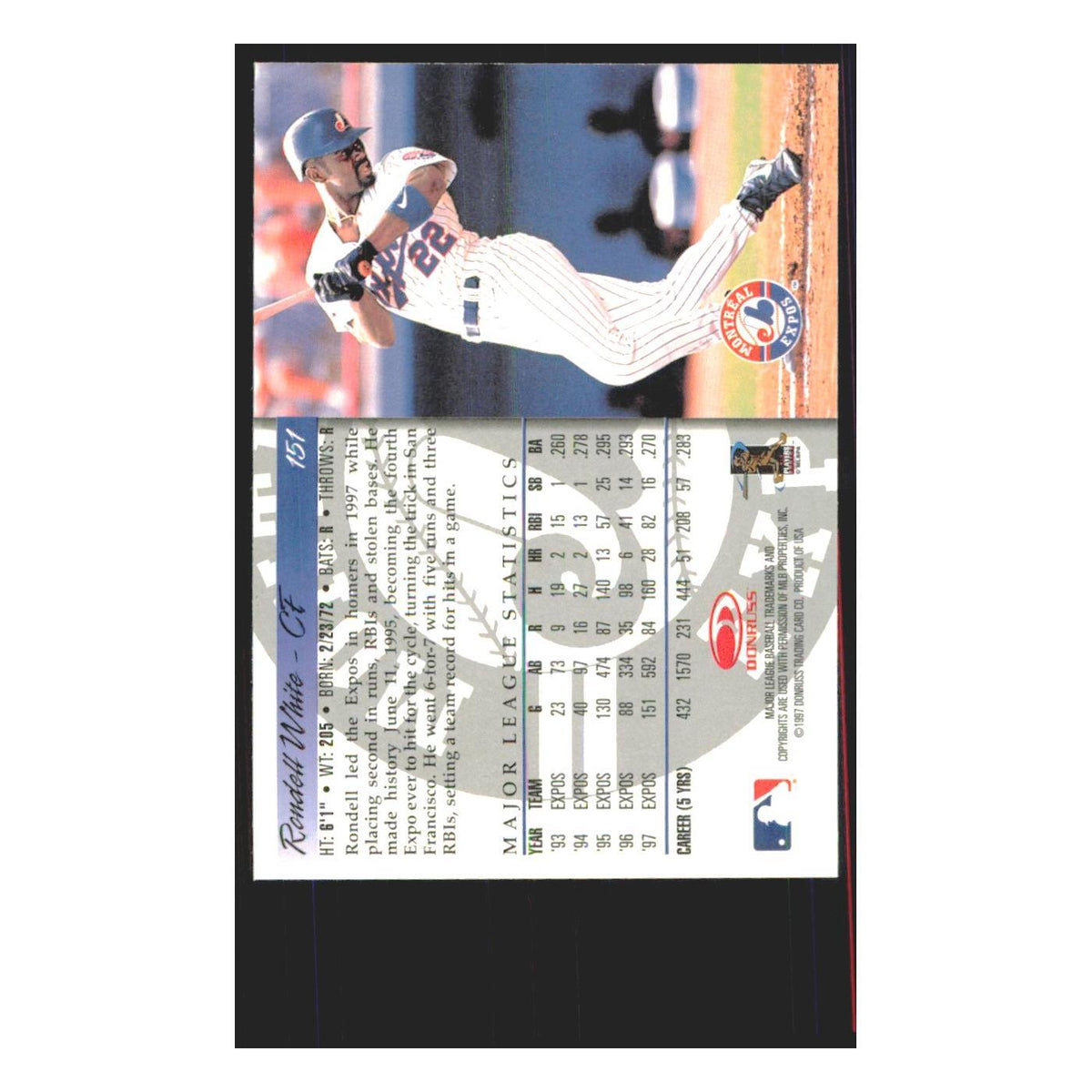1998 Donruss Rondell White Montreal Expos #151