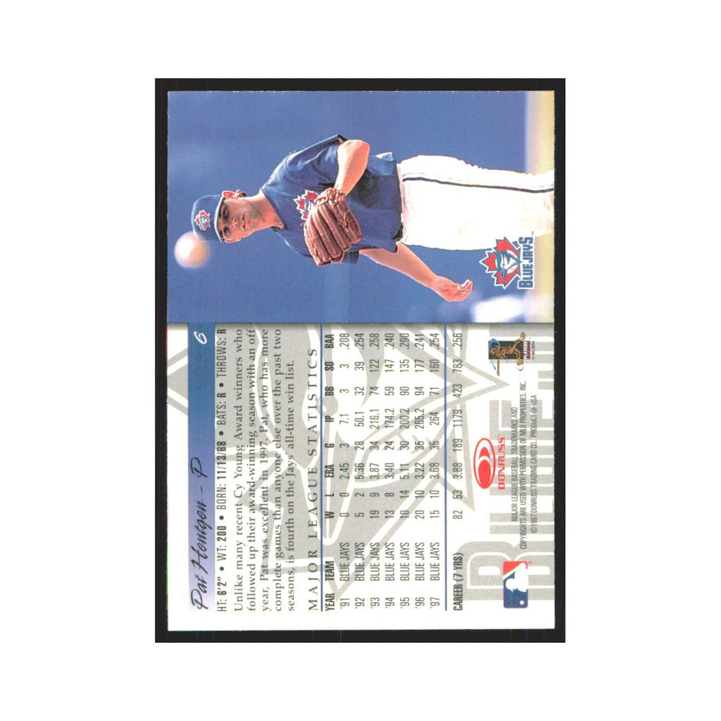 1998 Donruss Pat Hentgen Blue Jays #6